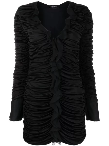Rochie Blumarine cu volane drapată de costum negru