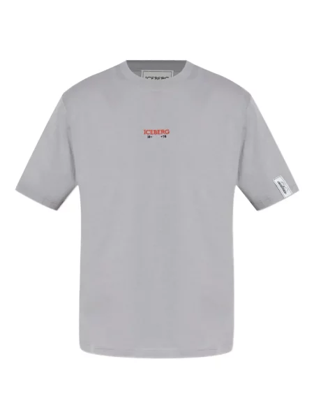 Tricou Iceberg cu broderie gri