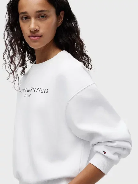 Свитшот Tommy Hilfiger с лого белый
