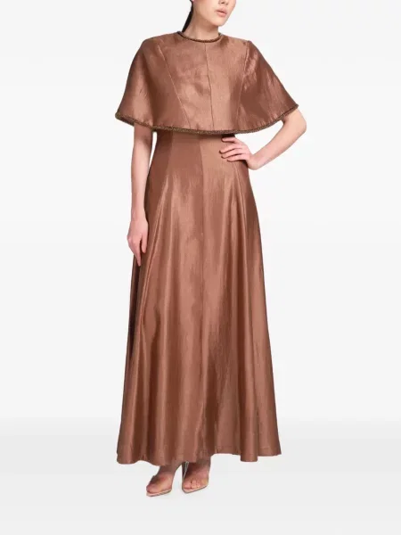 Rochie maxi Baruni cu mărgele maro
