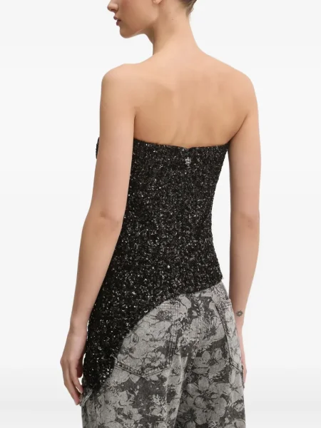 Top Aniye By cu paiete negru