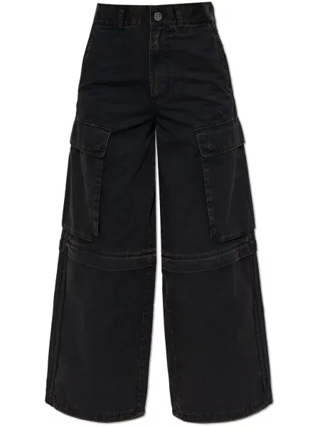 Szerokie jeansy Adidas czarne