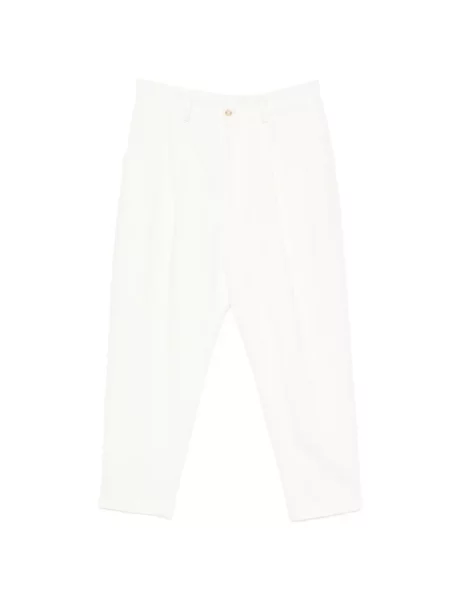 Pantaloni Eleventy conici alb