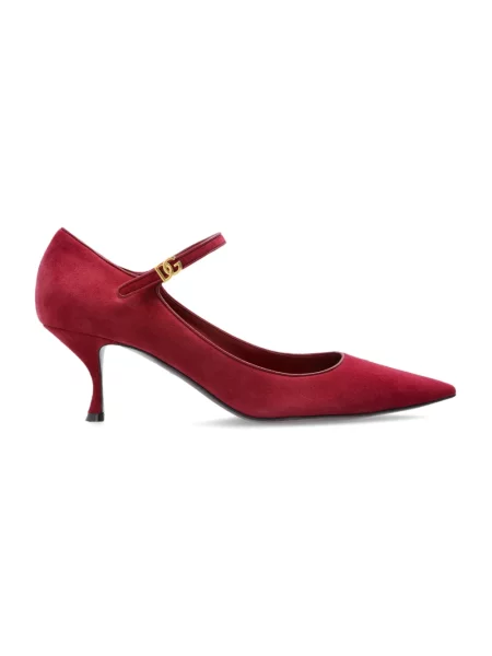 Czółenka Dolce And Gabbana zamszowa czerwona