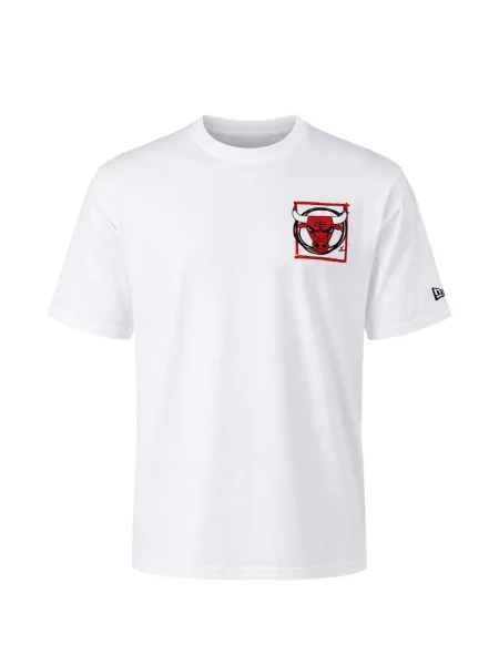 Tricou New Era Cap cu imagine alb
