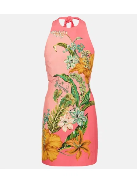 Rochie Alemais de in cu model floral roz