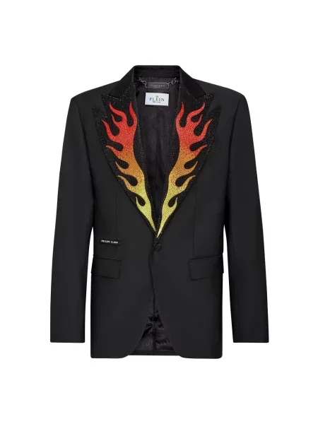 Marynarka Philipp Plein wełniana czarna