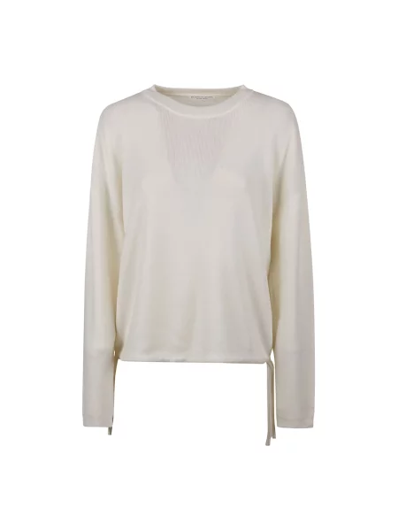 Dzianinowy sweter Majestic Filatures beżowy