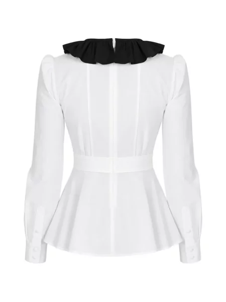 Gulerat bluză Dolce & Gabbana alb