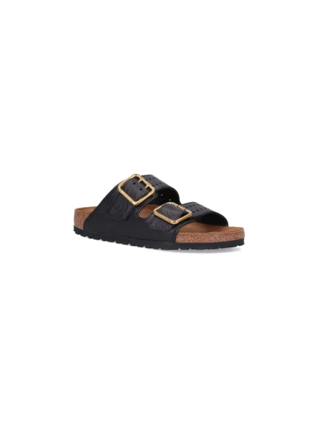 Japonki Birkenstock skórzane czarne