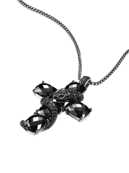 Colier Thomas Sabo cu model piele de șarpe negru