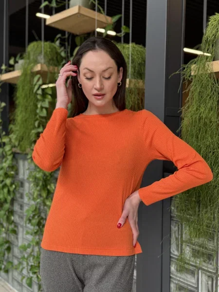 Джемпер CAT ORANGE бавовна/віскоза помаранчевий