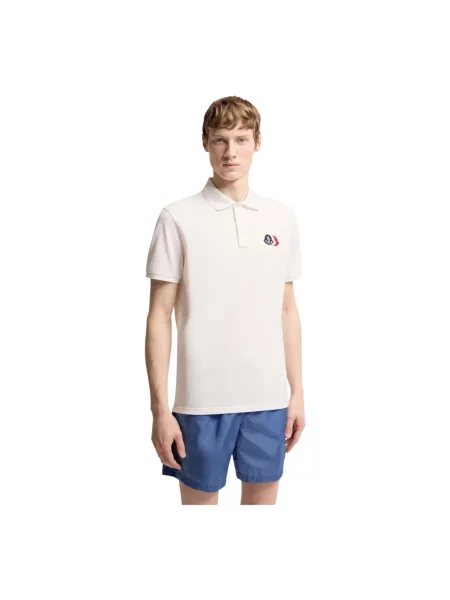 Koszulka polo Moncler z logo biała