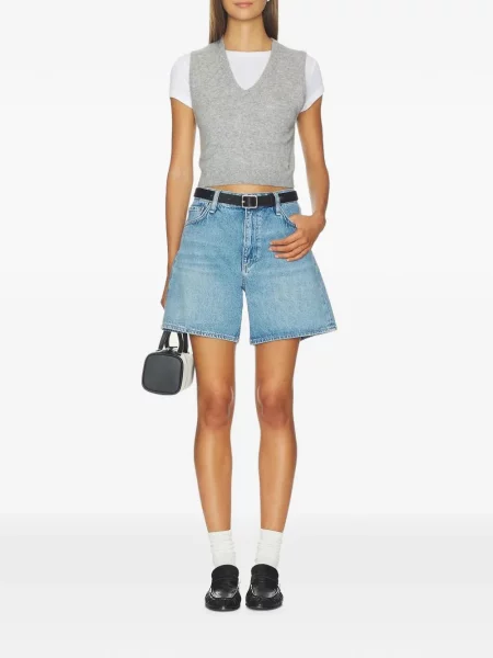 Pantaloni scurți din denim Rag & Bone albastru