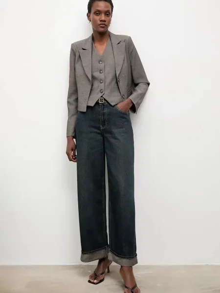 Безрукавка Answear.LAB однобортний сірий