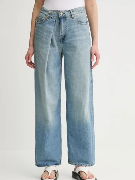 Won Hundred jeans high waist albastru