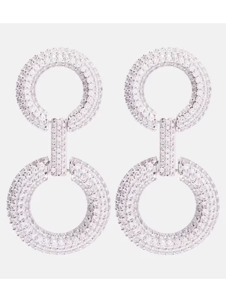 Cercei Self-portrait de cristal argintiu