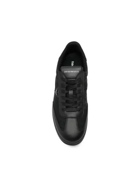 Sneakersy Emporio Armani skórzane czarne