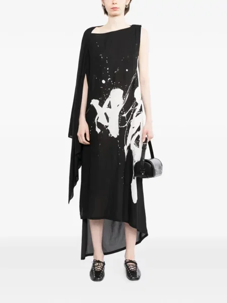 Rochie Yohji Yamamoto cu imagine asimetrică negru