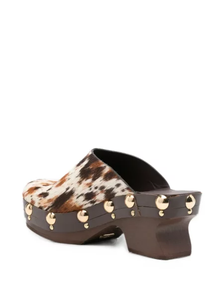 Papuci tip mules Scholl din piele alb