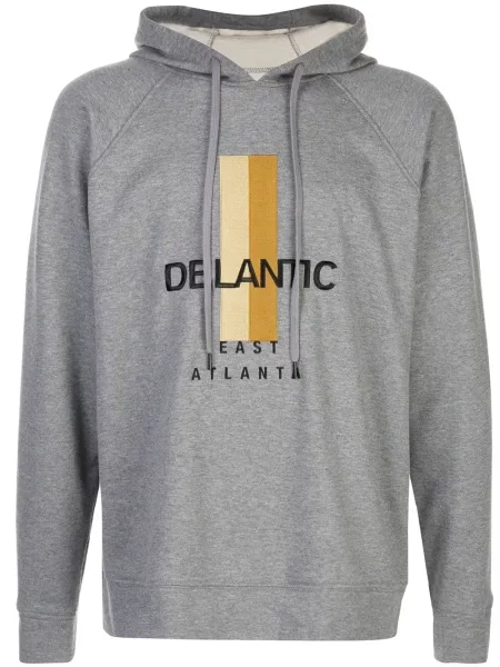 Hanorac cu glugă Delantic din fleece gri