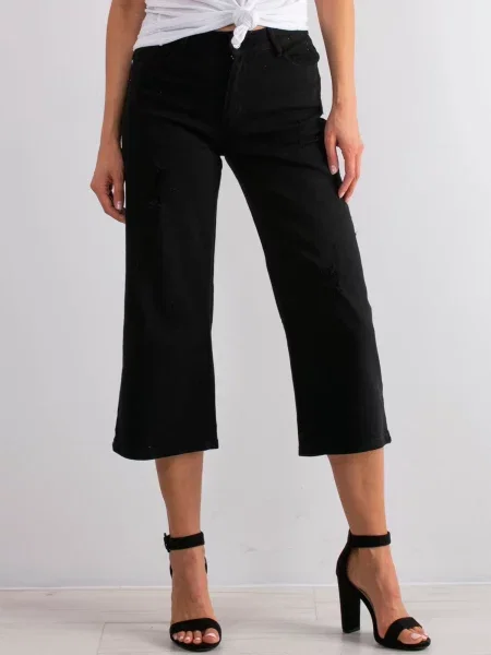 Pantaloni Fashionhunters negru