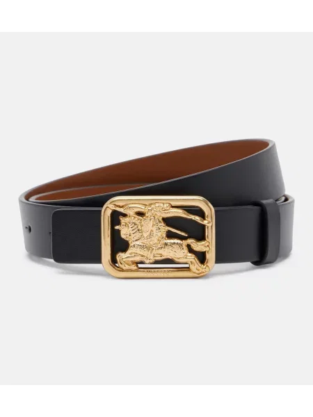 Cu centură curea Burberry din piele negru