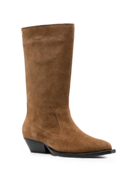Botine Sandro din piele de căprioară maro