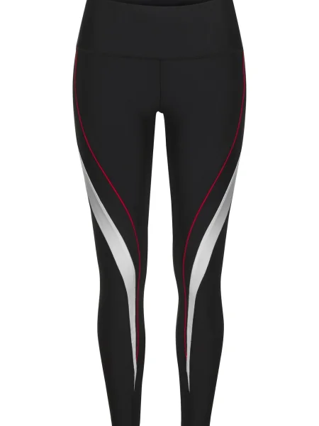 LASCANA ACTIVE Pantaloni sport roșu / negru alb