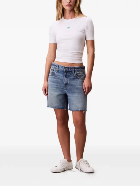 Tricou Calvin Klein cu autograf alb