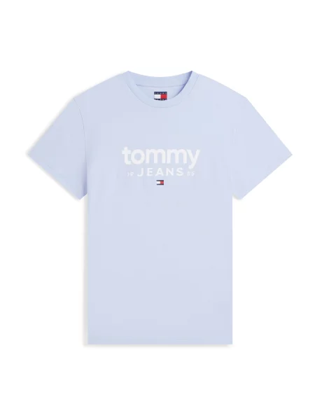 Tommy Jeans Tricou albastru porumbel alb