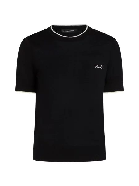 Karl Lagerfeld De lână pulover Essential negru