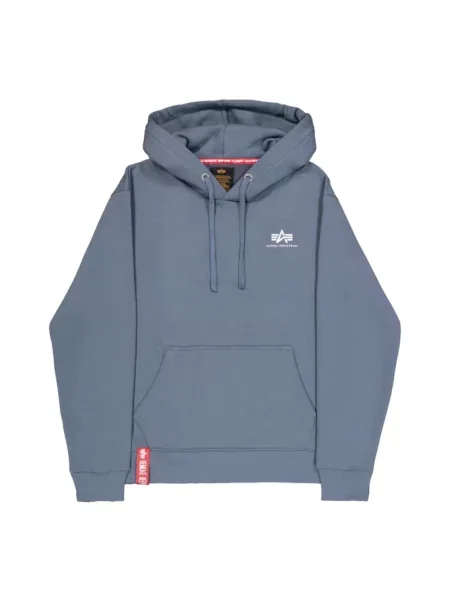 Bluza z kapturem Alpha Industries z kapturem z logo niebieska