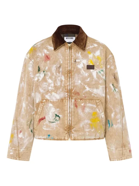 Gulerat geacă Moschino de catifea cord