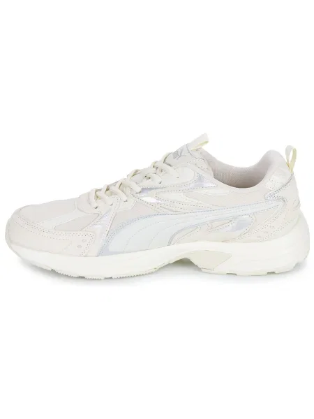Pantofi Puma din piele de căprioară alb