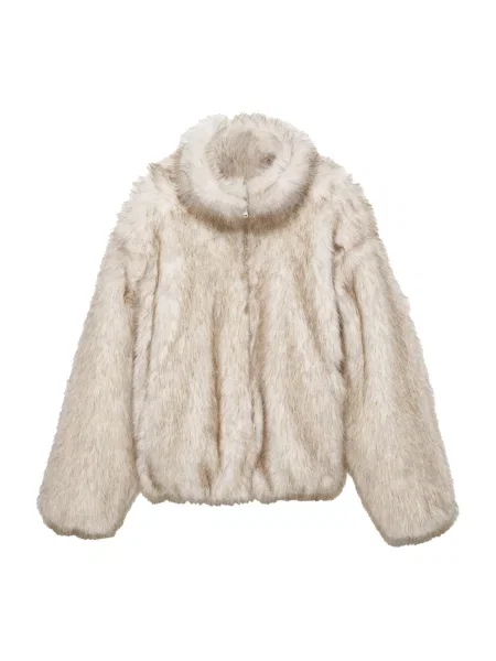 Pull&Bear Geacă de iarnă ecru / amestecat bej