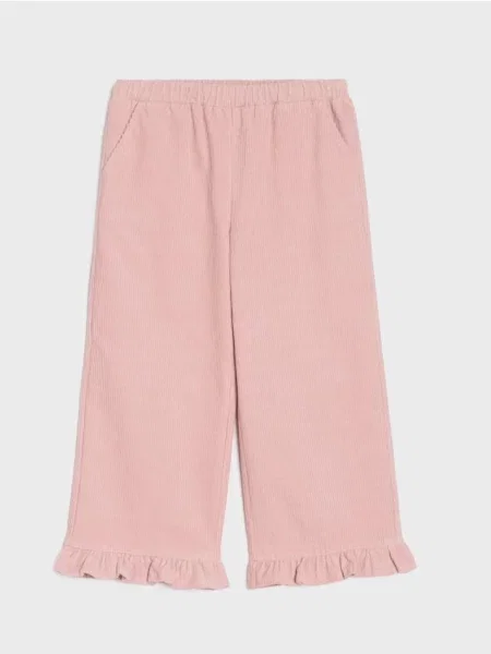Sinsay Kalhoty wide leg růžová