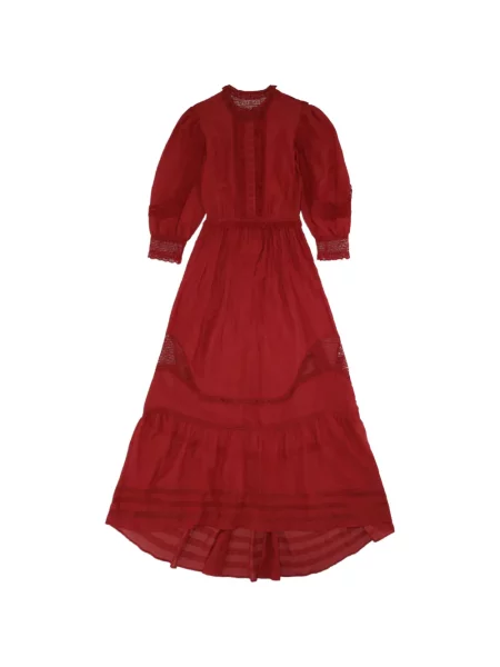 Rochie Fortela asimetrică din dantelă roșu