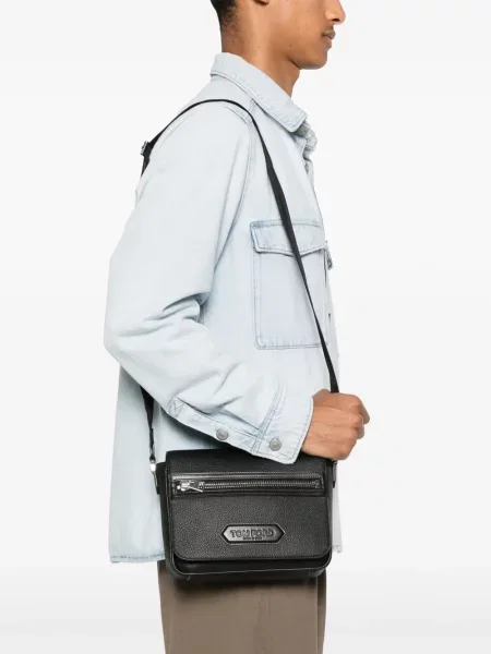 Geantă Tom Ford din piele negru