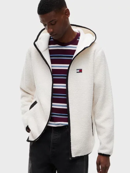 Худі Tommy Jeans тедді біле