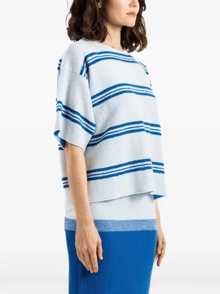 Tricou Bielo cu dungi albastru