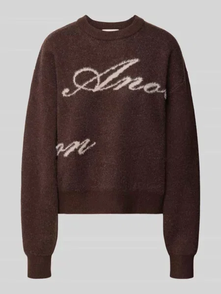 Sweter z dużym signature-napisem Another Cotton Lab