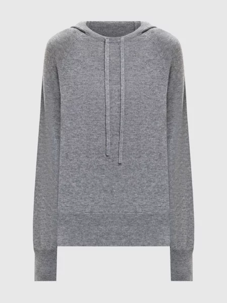 Шерстяное худи Allude серое