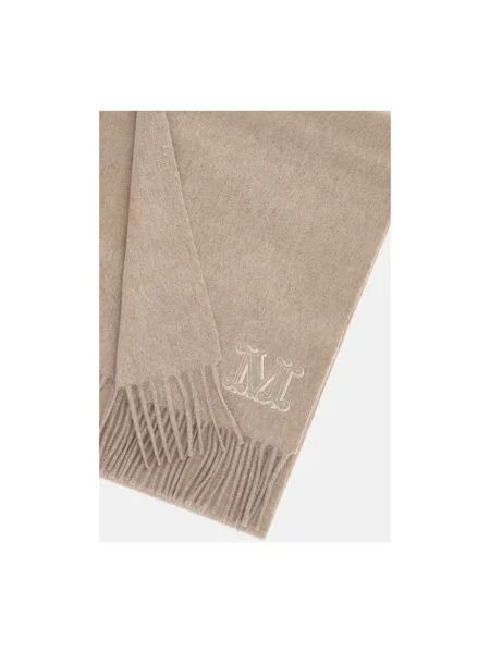 Szal Max Mara z kaszmiru elegancka beżowa