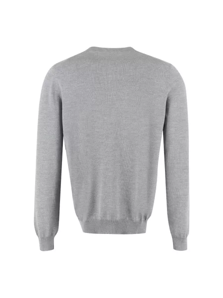 Sweter The (alphabet) wełniany szary