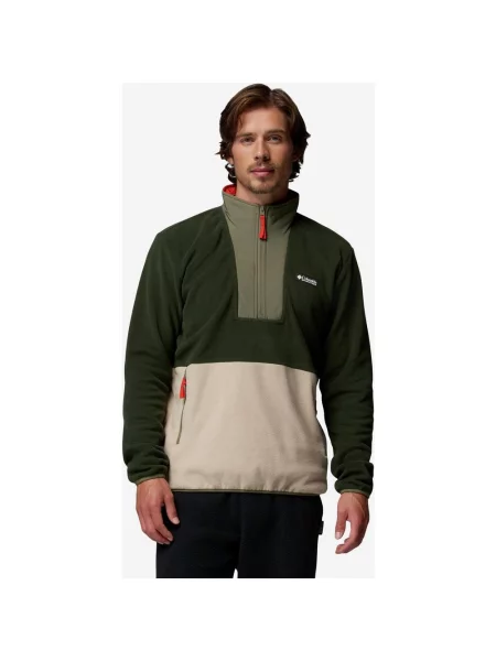 Polar Columbia Sequoia Grove II Half Zip ciemny beż oliwkowy S zielony