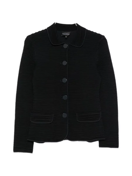 Geacă Emporio Armani tricotate albastru