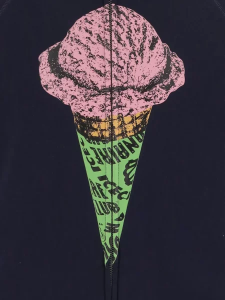 Hanorac cu glugă Icecream cu imagine albastru