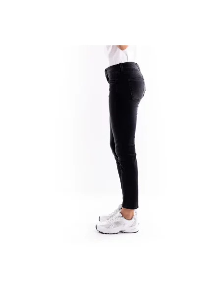 Skinny jeansy skinny + People czarne