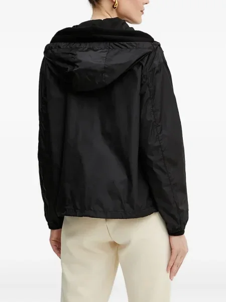 Geacă Armani Exchange cu glugă cu autograf negru